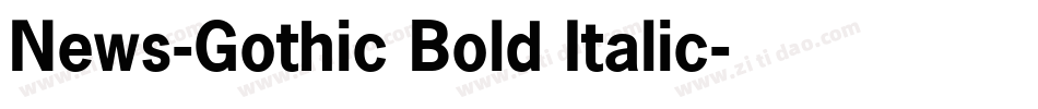News-Gothic Bold Italic字体转换